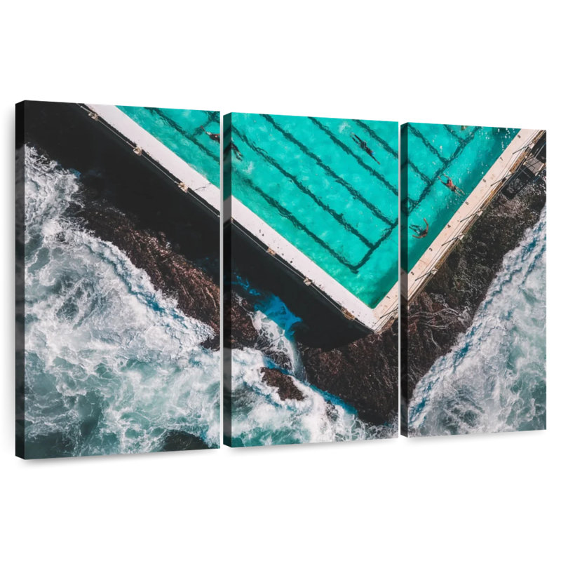 Rorry The Pool By The Beach, 32" H x 50" W