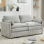 68,1 po surdimensionné confortable pour la maison, gris avec chenille et double coussin esthétique moderne salon amovible