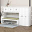 Lit escamotable simple avec bureau, lit escamotable avec armoire de rangement et garde-robe, lit rabattable pour appartements et petits espaces-2111493257