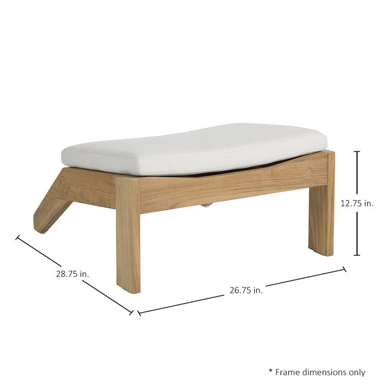 Repose-pieds Ashland Teak Adirondack - Teck naturel, Welt, Blanc naturel, Teck naturel