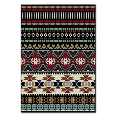 Canyonlands Power Loom Black/Turquoise Rug