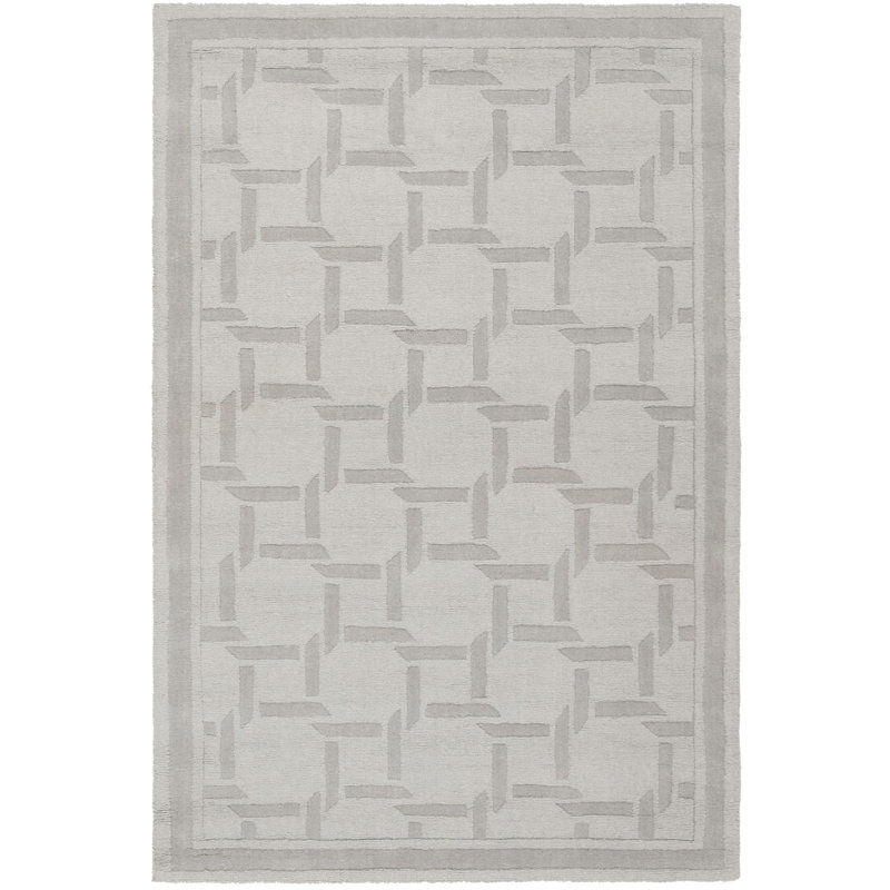 Tapis gris en laine touffeté à la main Resort, Rectangle 4 pi x 6 pi