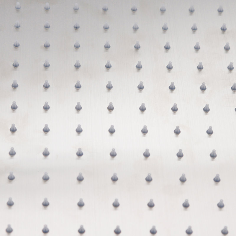 12" Square Thin High Pressure Rainfall Shower Head, Satin Nickel