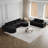 Boneless L-Shaped Chenille Cloud Sectional Sofa with double Chaises-761579023