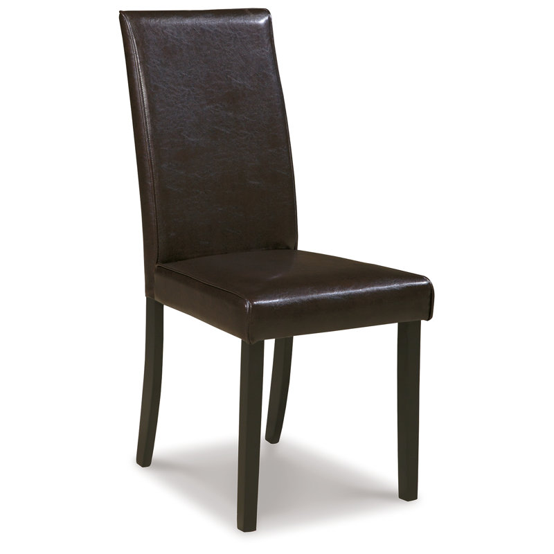 Tieren Faux Leather Upholstered Side Chair, Ivory
