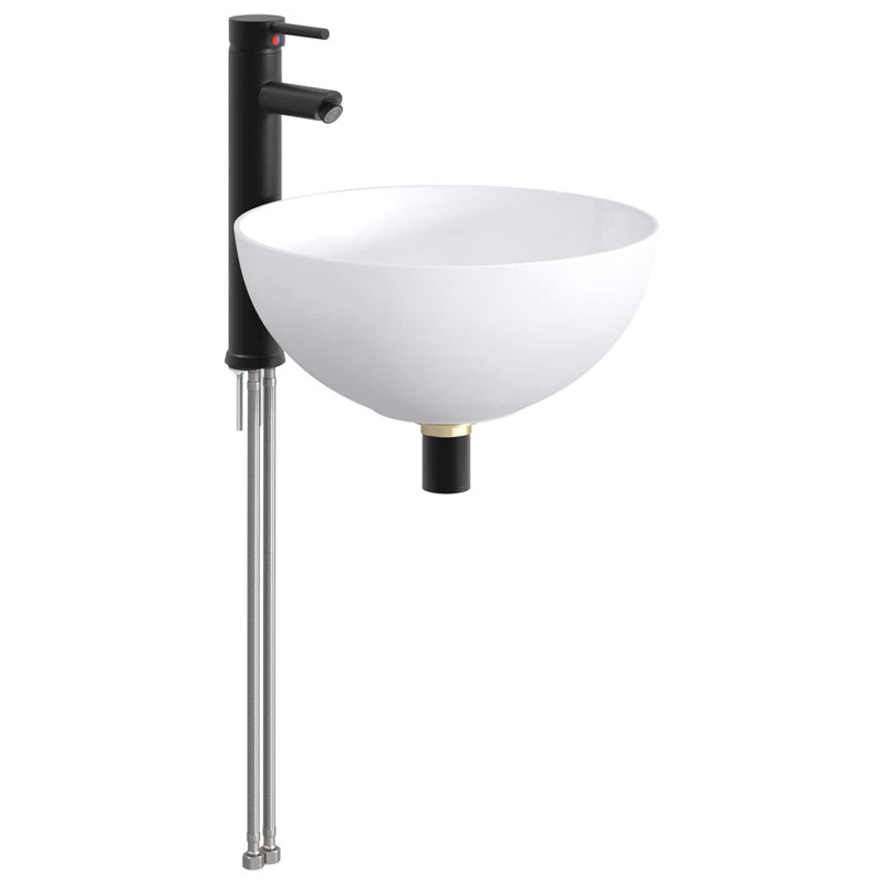 Belfry Bathroom 355mm W Metal Sink, Matte Black