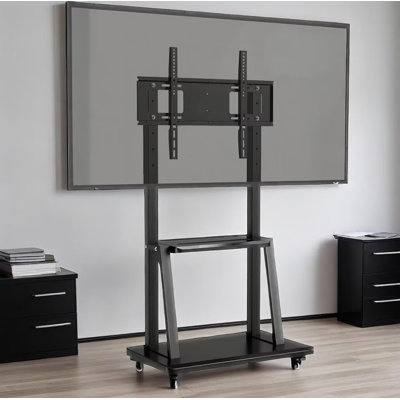 Meuble télé JYXCN avec chariot à télé réglable en hauteur pour écrans plats de 32 à 70 po jusqu'à 176 lb pour le salon et le bureau
