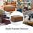 35" Wide Oversized Square Ottoman Coffee Table, Faux Leather Couch Ottoman Large Footstool For Living Room-1326772615