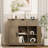 35.4" Wide Sideboard with 3 Drawers and 3 Adjustable Shelves, Cabinet with 2 Doors, Accent Cabinet-111377209