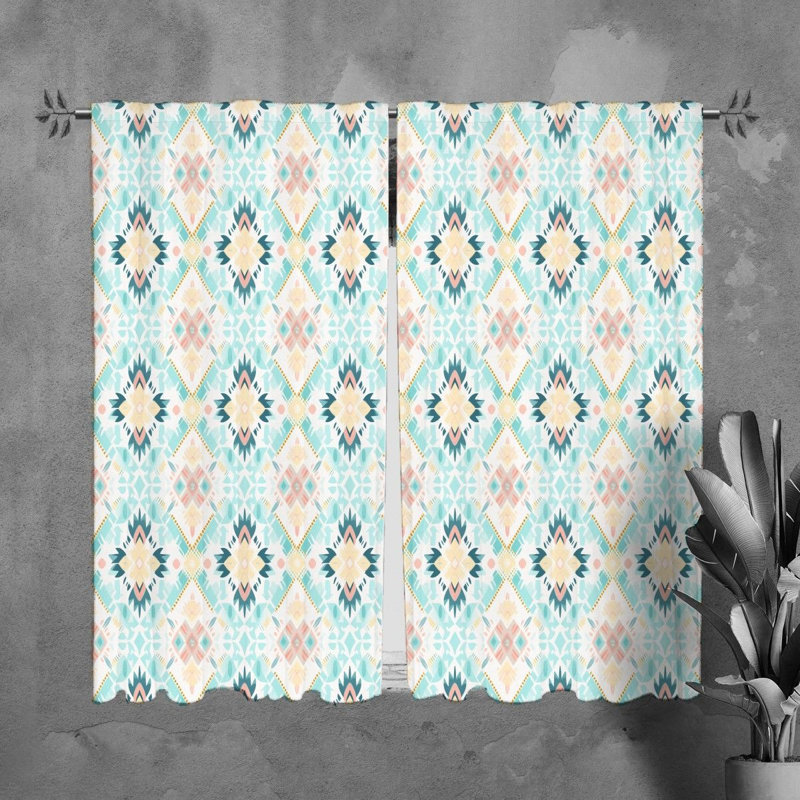 Tieghan Polyester Room Darkening Curtain Pair, L 20 po x L 61 po
