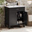 Meuble-lavabo de 30 pouces avec lavabo en céramique, porte à fermeture en douceur et tablettes réglables-411615391