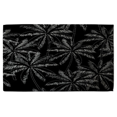 Floral Waffle Texture Tea Towel Kitchen Towel