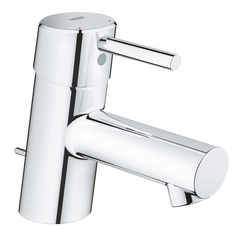 Concetto Single Hole Bathroom Faucet with Drain Assembly, Starlight Chrome