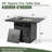 34" Propane Gas Fire Pit Table, 50000 BTU Rectangular Steel Fire Pit For Outside Patio Deck Garden Courtyard- Black
