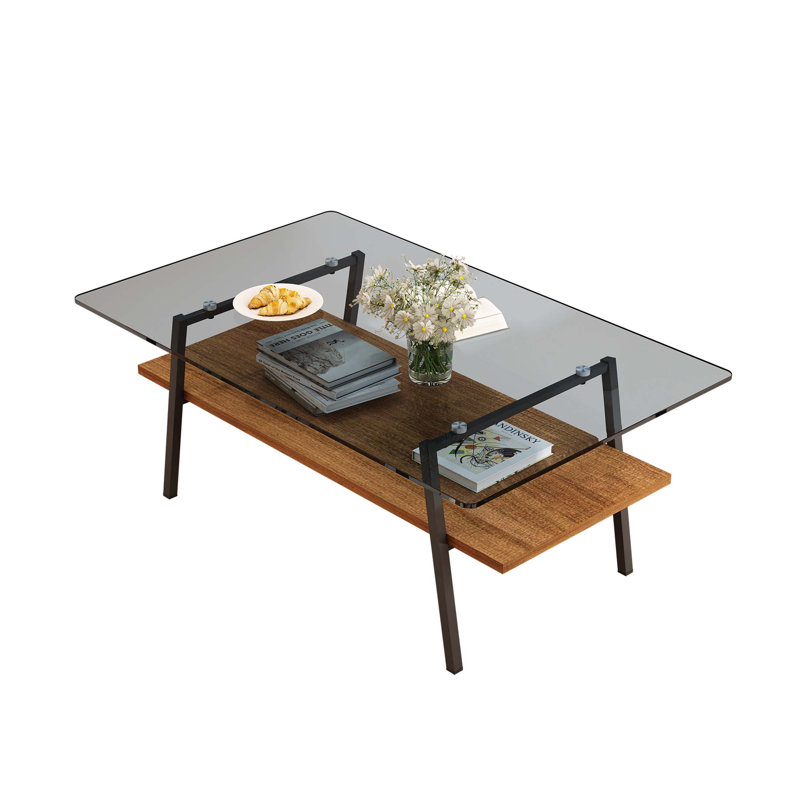  Table basse Shalia, Gris, Blanc
