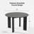 30“H Round Wood Dining Table Kitchen Table with 4 Legs-1933433817-1933433816