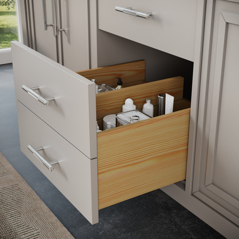 Sibilla 72 po Meuble-lavabo avec tiroir, Gris chaleureux
