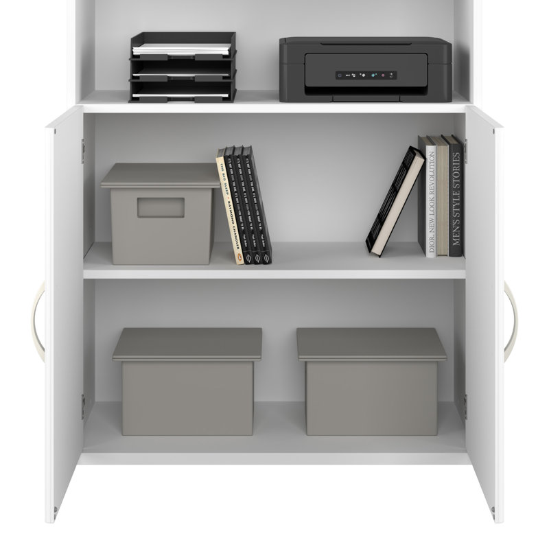 Studio C Storage Bookcase, White
