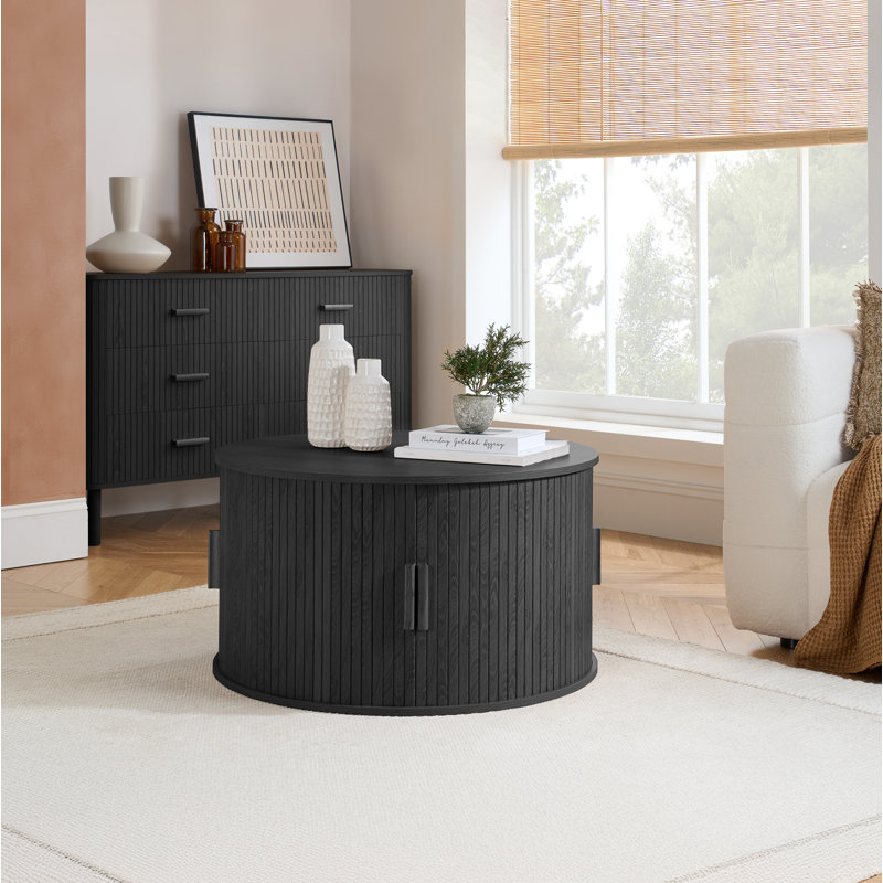 Coffee Table with Storage, Black