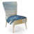 Abstract Light Blue Polyester Blend selected
