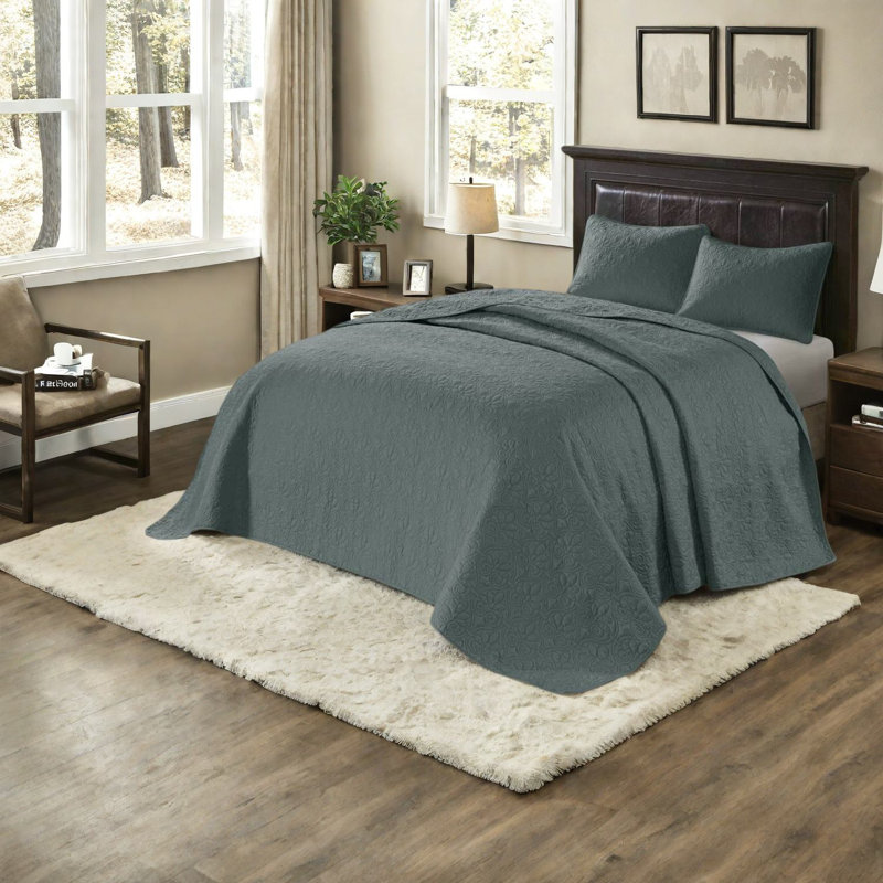 Ensemble de literie réversible de très grande taille en polyester vert Balsam pour un été confortable ou une chaleur superposée
