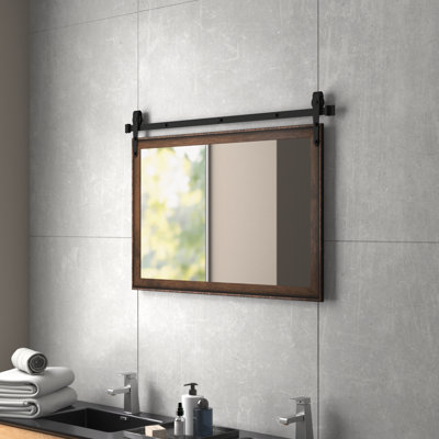 Lanphear Solid Wood Frame Rectangle Wall Mirror