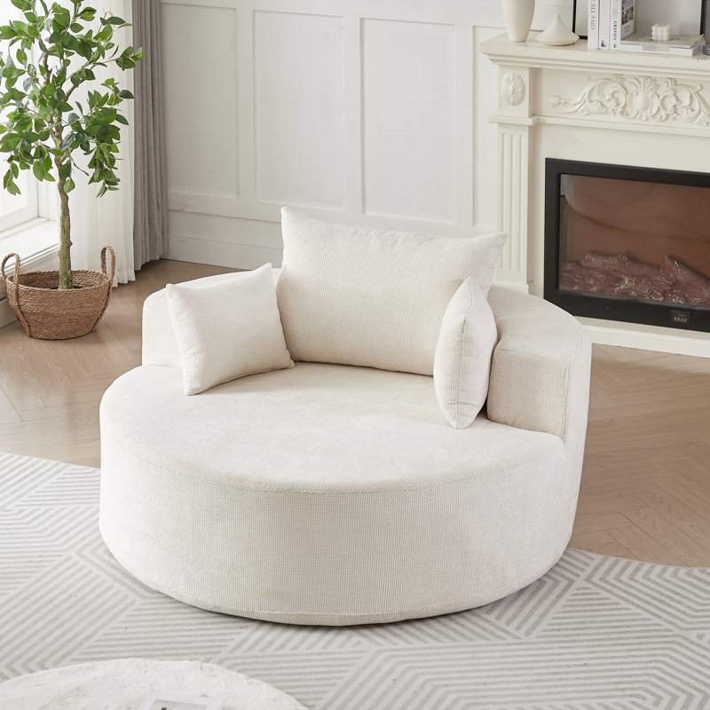 Canapé simple en éponge 55 po en chenille de 55 pi, aucun assemblage requis (ce n'est pas une chaise pivotante.)