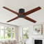 Ventilateur de plafond encastré standard à 4 pales en bois massif avec télécommande-1222176937-1222176932-1222176933