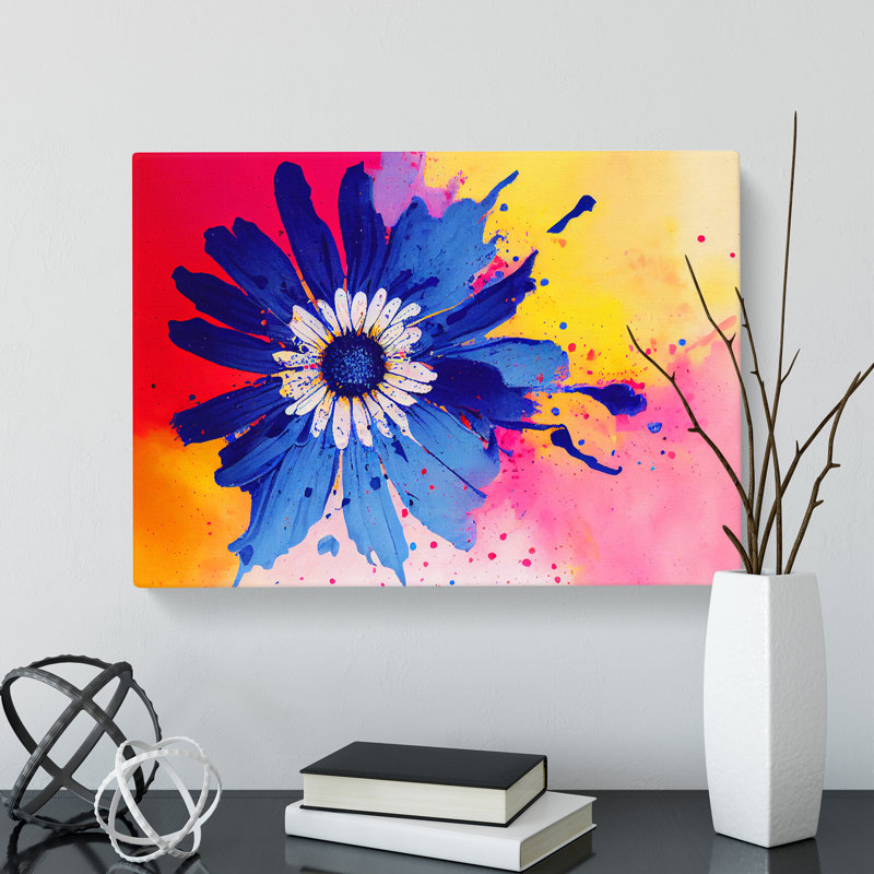 Daisy Flower Splash Vol.2 - Wrapped Canvas, 35cm H x 50cm W x 3cm D