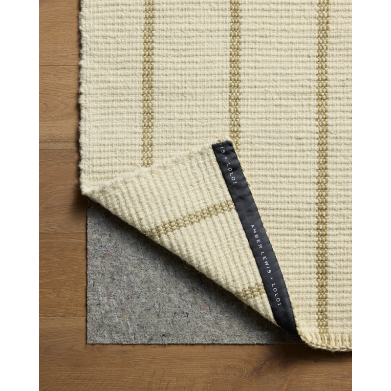 Amber Lewis x Loloi Harlan Ivory / Sage Area Rug, Rectangle 8'6" x 11'6"