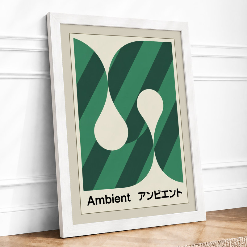 Ambient Pears Geometric - Framed Print, A2 - 59.4 x 42.0 cm, White