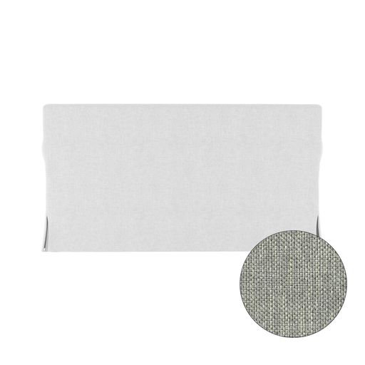 Ludlow Rolled-Arm Skirted Loveseat, 34" H x 60" W x 38" D, Pebble Weave Linen Haze, Weathered