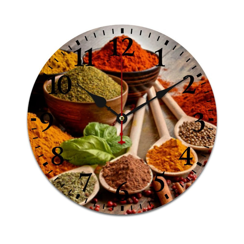 Horloge murale 12 po Spice Herb Kitchen