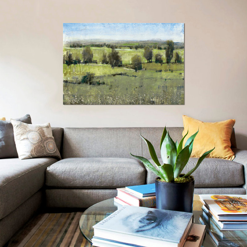 « matinée horizon i », impression sur toile, H 26 po x l 40 po x P 1,5 po, Toile tendue, Pas de tapis
