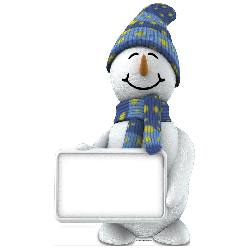 Accroche en carton bonhomme de neige