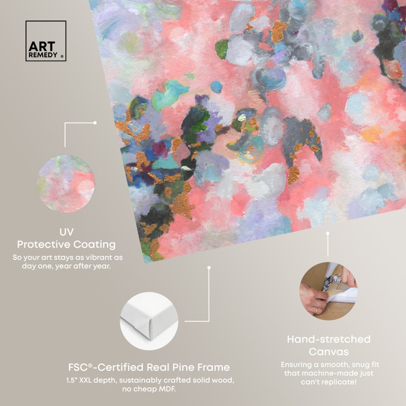 Playful Pigments Boho Abstract Canvas Wall Art, 15" x 10"