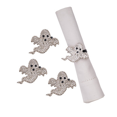 Spooky Ghost Napkin Ring Set of 4