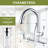 WOWOW Kitchen Faucet with Soap Dispenser-88711573