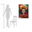 Hand -painted Princess from Mexico Acrylic Painting
