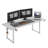 Dejanai Adjustable Metal Base Standing Desk with Power Outlet-394387688-394387687