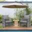 Méridienne moderne en aluminium courbé gris avec un design élégant pour la détente en plein air-825474213