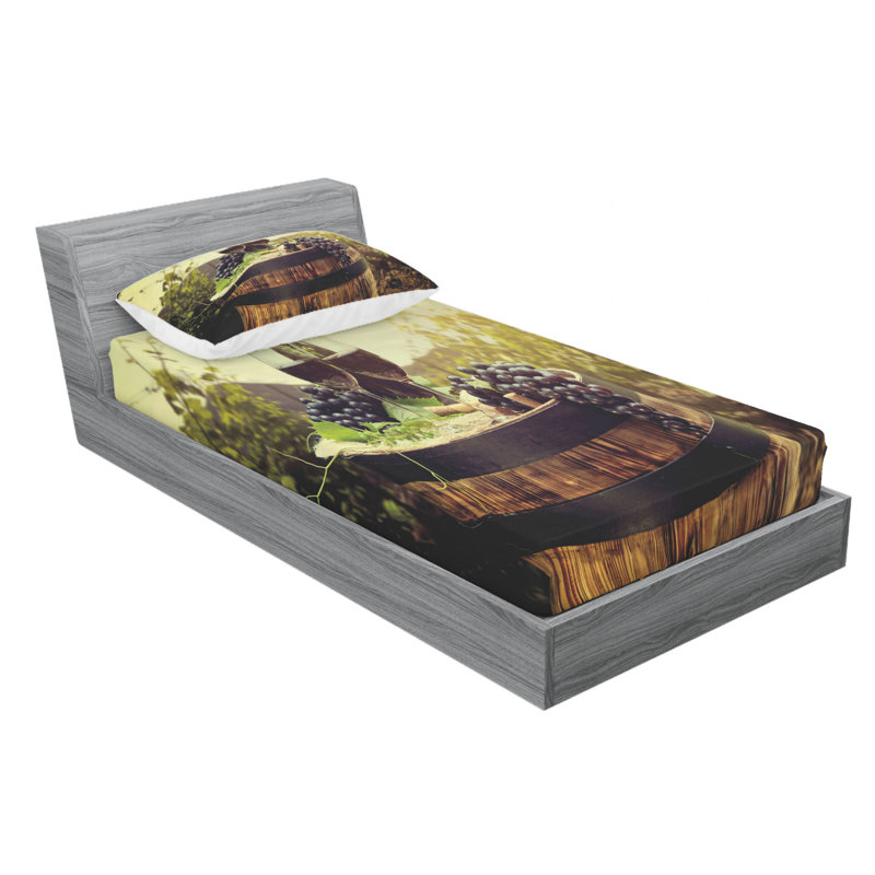 Microfiber Sheet Set, Twin Sheet Set with Fitted Sheet