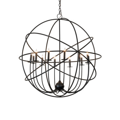 42" Wide Atom Enerjisi 12 Light Chandelier