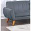 Canapé modulaire contemporain en velours gris foncé de 2 pièces-818203078