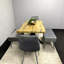 Wooden Brown Dining Table with 2 Velvet Chairs and 2 Grey Padded Benches, Dining Room Furniture-1790166713-1801696920