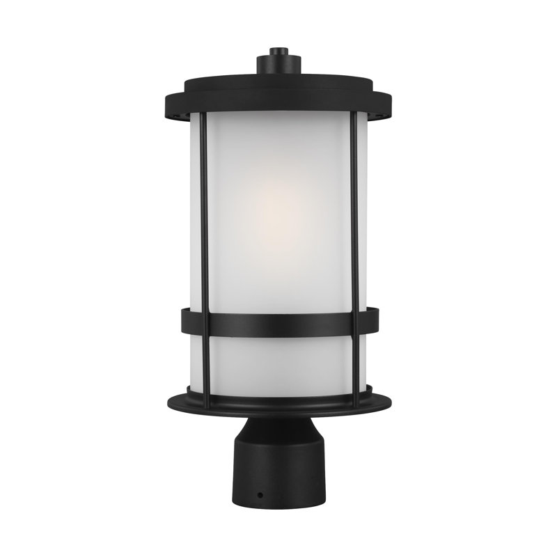 Wilburn One Light Outdoor Post Lantern from Generation Lighting , Black, No