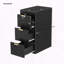 Armoire murale flottante 12 po avec tiroirs 12 po - Noir-1481384677