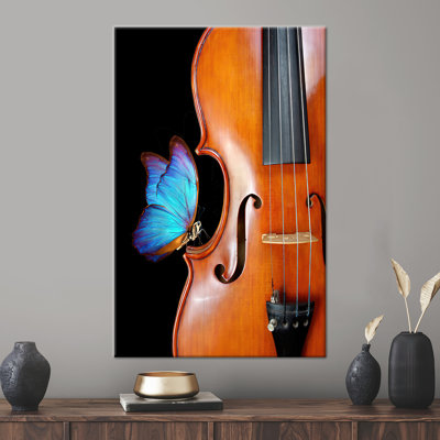 Modern Violinist Canvas Art - Music Themed Wall Decor - Contemporary Violin Poster Print