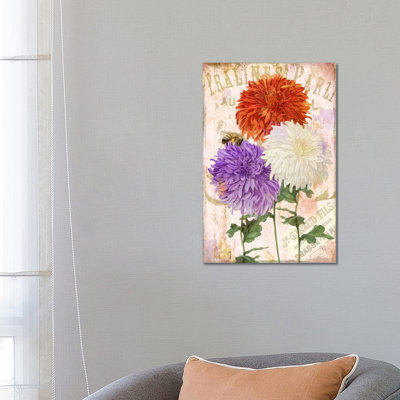 Chrysanthemums 1 Piece Wrapped Canvas Wall Art