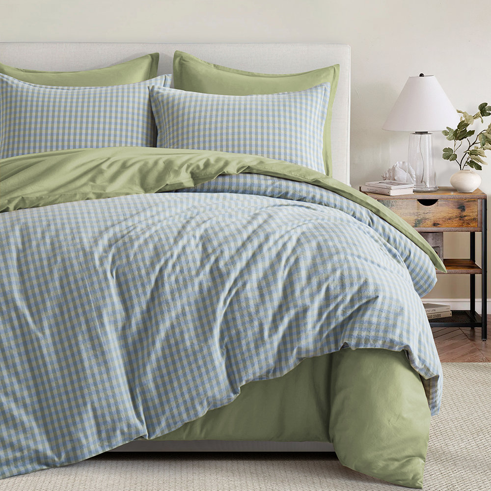 Sweety Pie Inc Gingham Plaid Duvet Cover Set | Wayfair